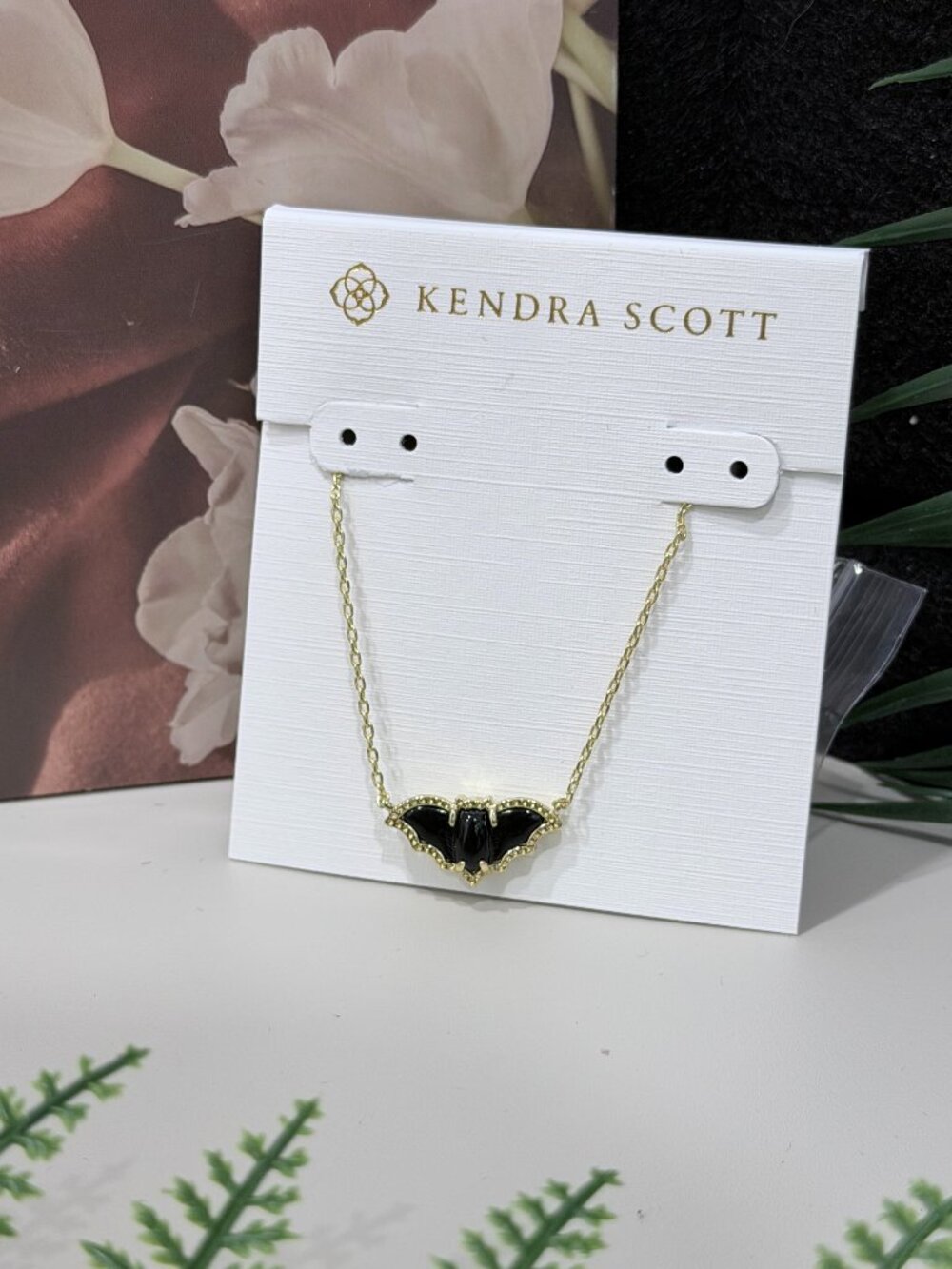 Kendra Scott Gold‑Toned Bat Pendant Necklace